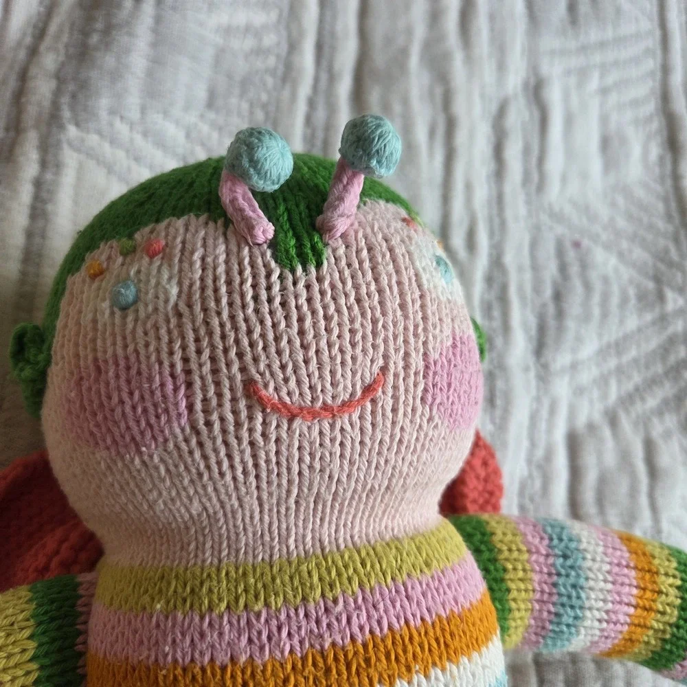 Blabla Kids‎ Knit Doll Striped Dress Handmade Peru Cotton 19
